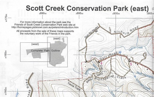 Scott Creek Conservation Park Map