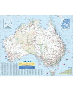 Australia Wall Map Laminated Meridian Maps