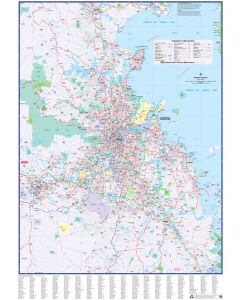 Brisbane Suburban Wall Map 462