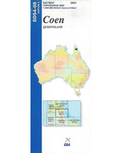 Coen Map Topographic Map 250k SD54-08