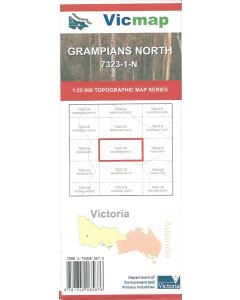 Grampians North 25k topo map