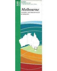 Melbourne Topographic Map SJ55 1:1 Million