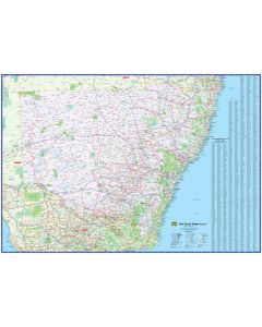 New South Wales Wall Map - UBD Laminated