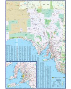 South Australia Wall Map - UBD Laminated