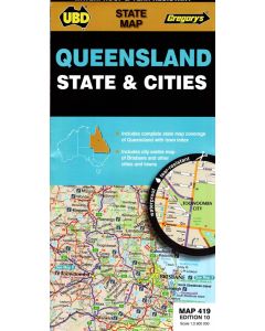 Queensland State & Cities Map UBD 419