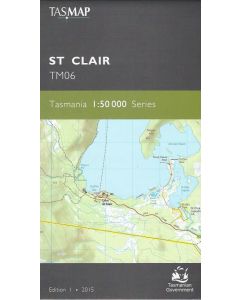St Clair Tasmap 50k topo
