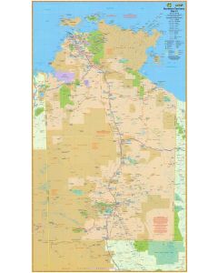 Northern Territory State Wall Map UBD Laminated