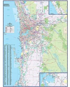 Perth City Streets & Suburbs 662 UBD Wall Map