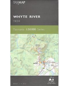 Whyte River Topographic Map TK04 - Tasmap