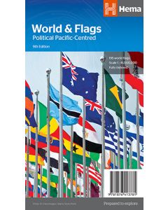 World And Flags Map - Hema Maps Folded