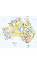 Aboriginal Australia Map Large Laminated 